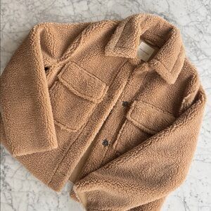 Avec Les Filles XS Camel Teddy Jacket